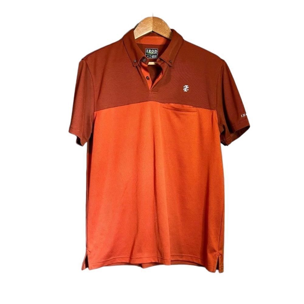 Izod golf orange polo shirt sleeve shirt. Size medium‎